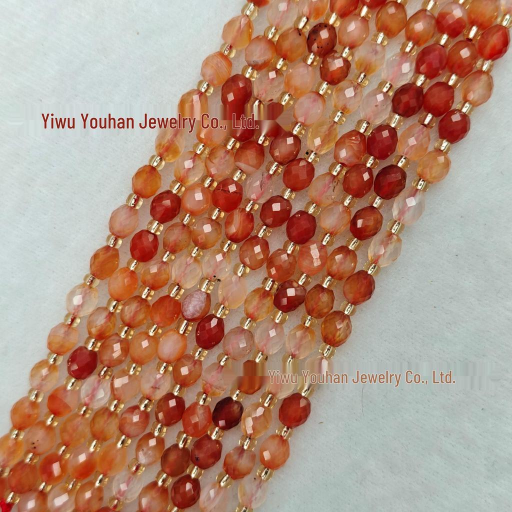 Handgefertigte facettierte Naturstein-Reiskörner, 6-8-10 mm für DIY-Schmuck