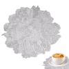 Placemat Elegant Tablemat Flower Shape Placemats PVC Waterproof Place Mat for Kitchen Dining Table Holiday Wedding Party