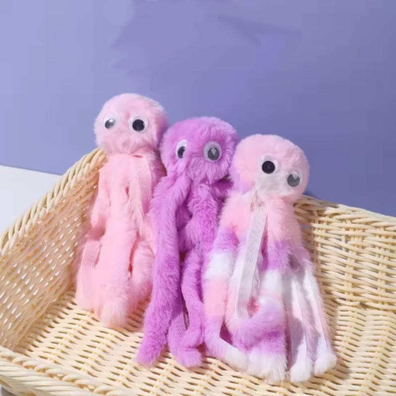 Cute Pet Supplies Plush Octopus Cat Toy with Catnip Pet Interactive Kitty Soothing Pet Plush Toy