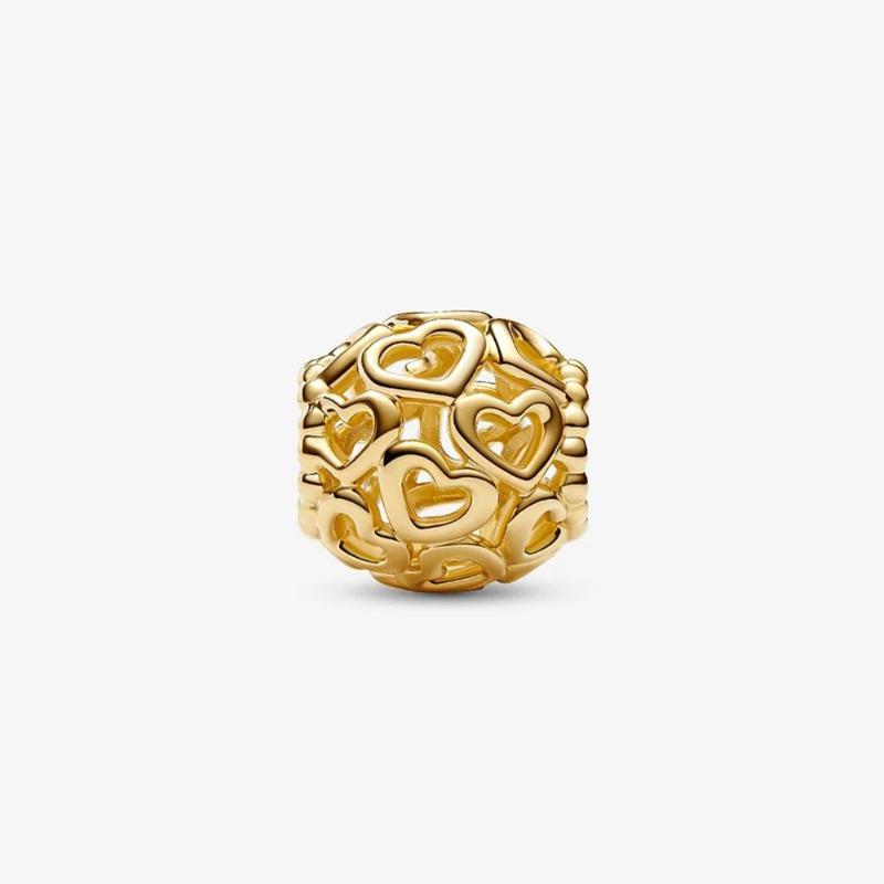 

New 925 Sterling Silver Gold Plated Family Tree Bee Round Pendant Butterfly Animal Beads for DIY Bracelet Jewelry Making