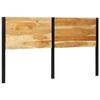 VidaXL Headboard 180 Cm Solid Acacia Wood and Iron, Panel Headboard, Double Headboard, Headboard for Bed 4017557