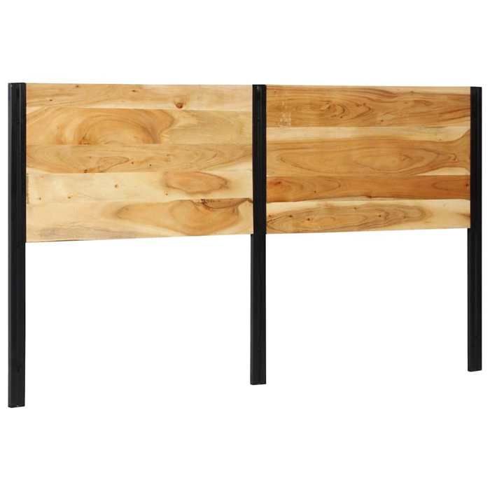 VidaXL Headboard 180 Cm Solid Acacia Wood and Iron, Panel Headboard, Double Headboard, Headboard for Bed 4017557