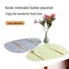 Zifeifan Japanese Style Faux Leather Placemat Set