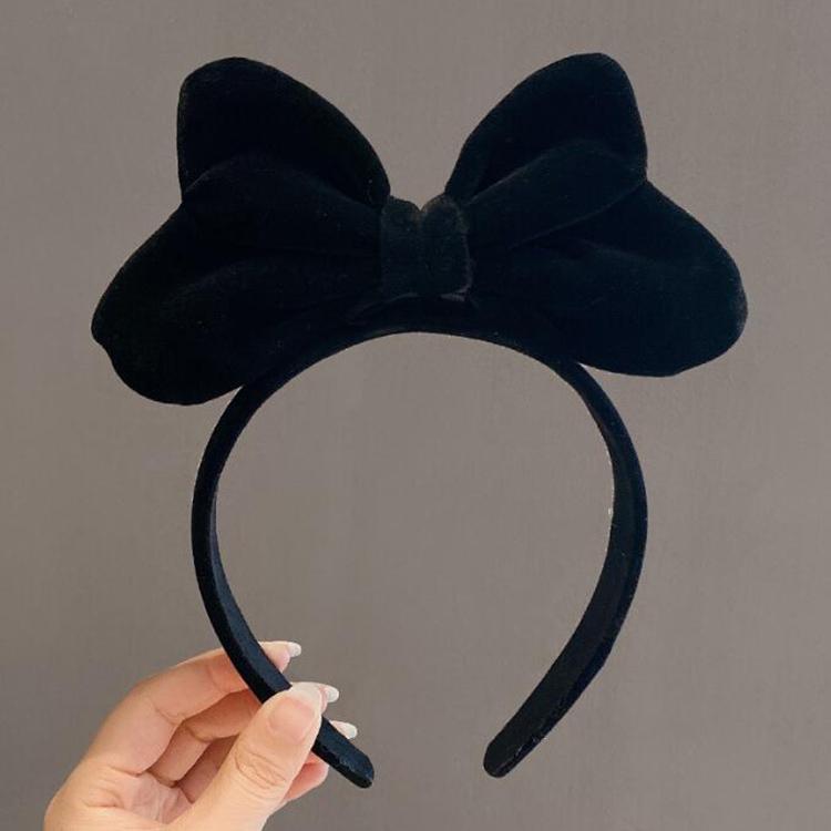 Bowknot Headband Elegant Velvet Bow Hair Band Girls Hairband Party Cute Hair Hoop Headwear Hair Accessories Women Large