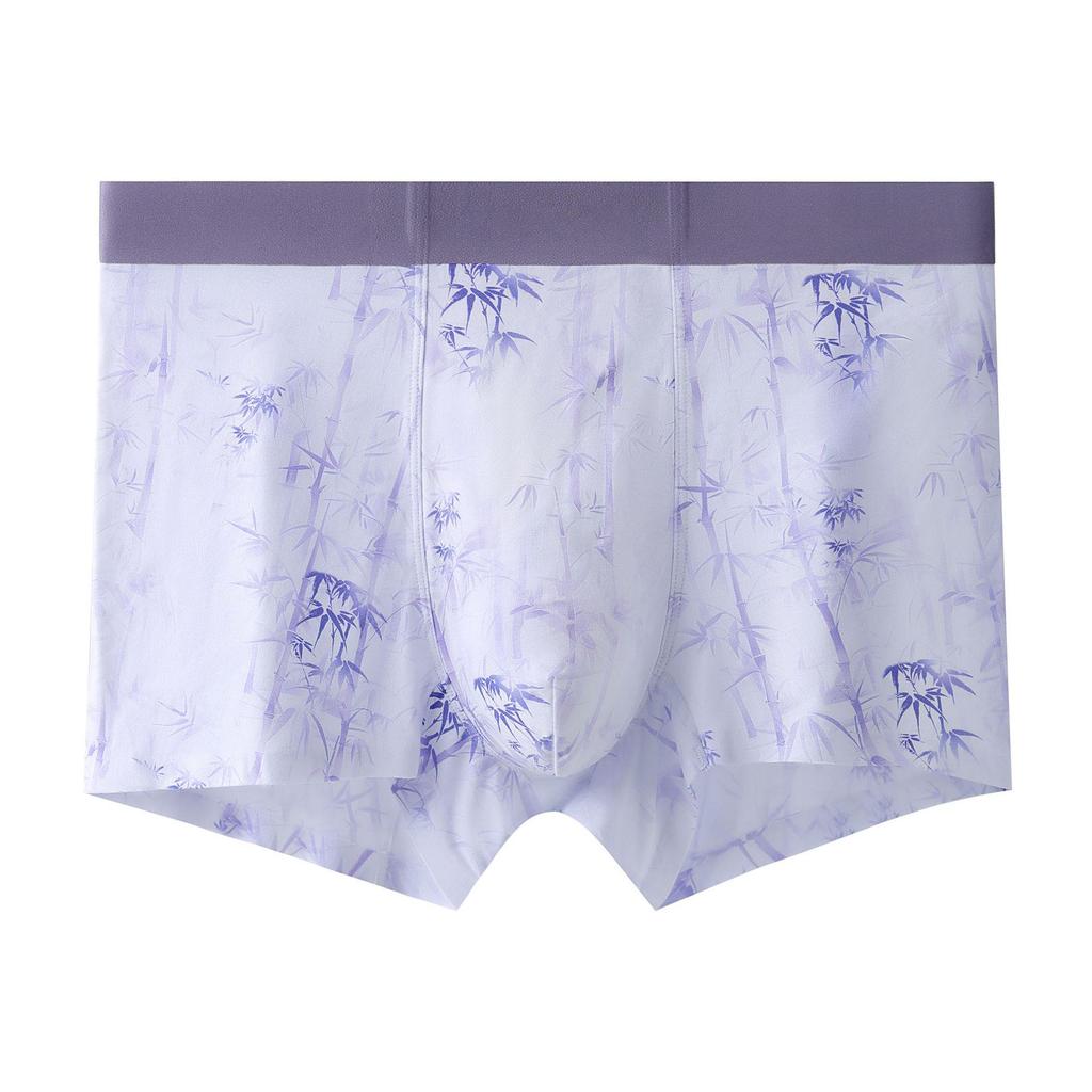 Gentleman's Bamboo 60s Modal Men's Seamless Antibacterial Boxers - Breathable, Sweat-Absorbent, All-Season Flat-Leg Design