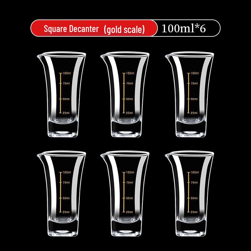 Kristall Baijiu Karaffe Set mit kleinen Luxus-Weingläsern