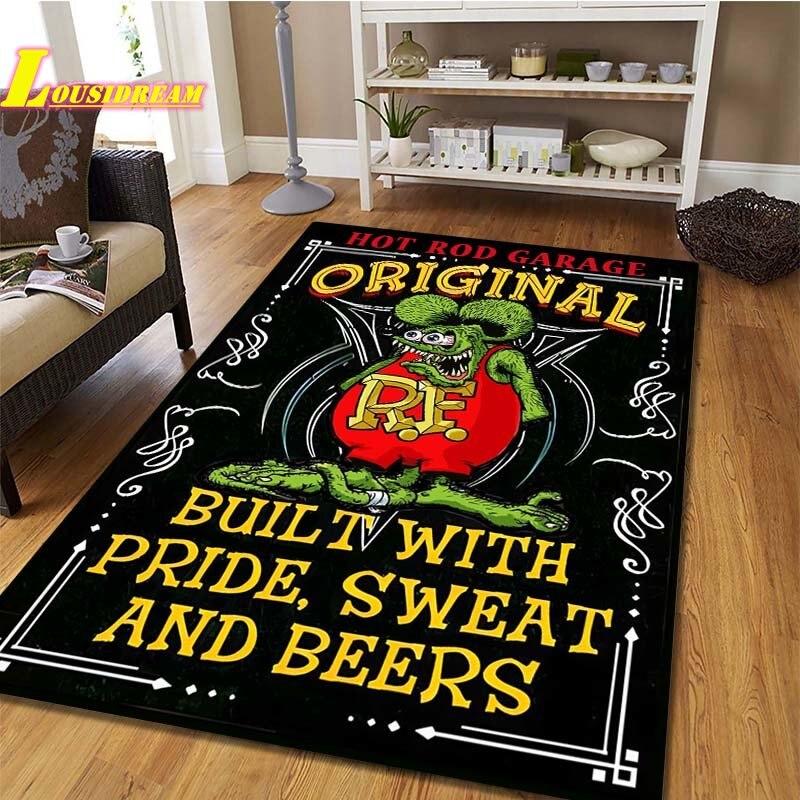 Alfombra Rat Funk Alfombra de Juego para Niños Alfombra para Gatear Alfombra para Sala de Estar Dormitorio Alfombra para Cocina Baño Balcón Alfombra Antideslizante Accesorios de Fotografía