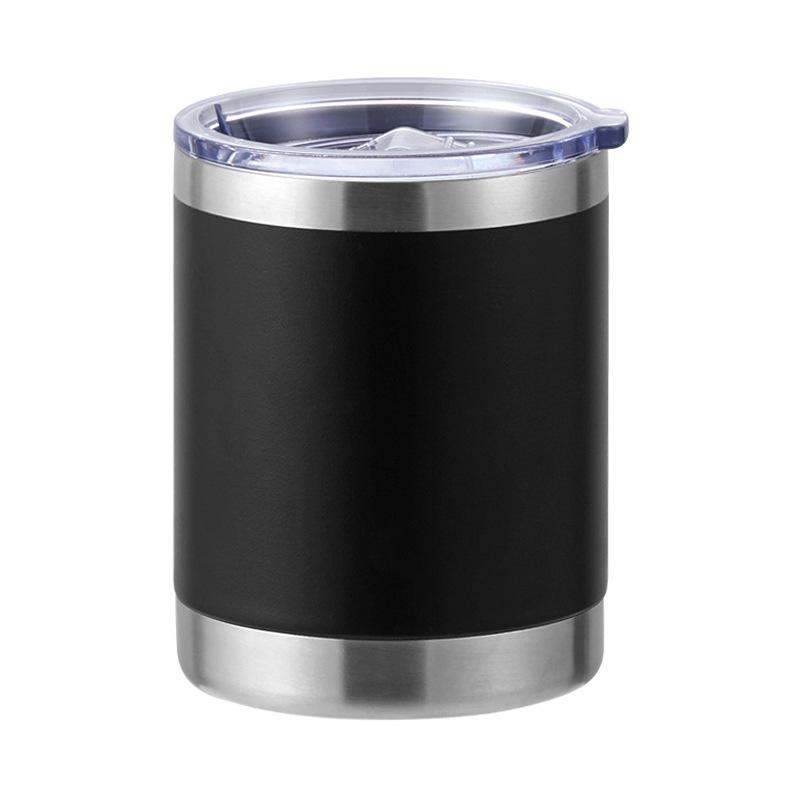 12 oz Kaffeetasse, Vakuumisolierte Campingtasse mit Deckel, doppelwandiger Edelstahl-Reisebecher für Zuhause, Büro, Schreibtisch