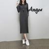 Cozy Thick Sweater Dress - Plus Size Women's Long Autumn/Winter Skirt