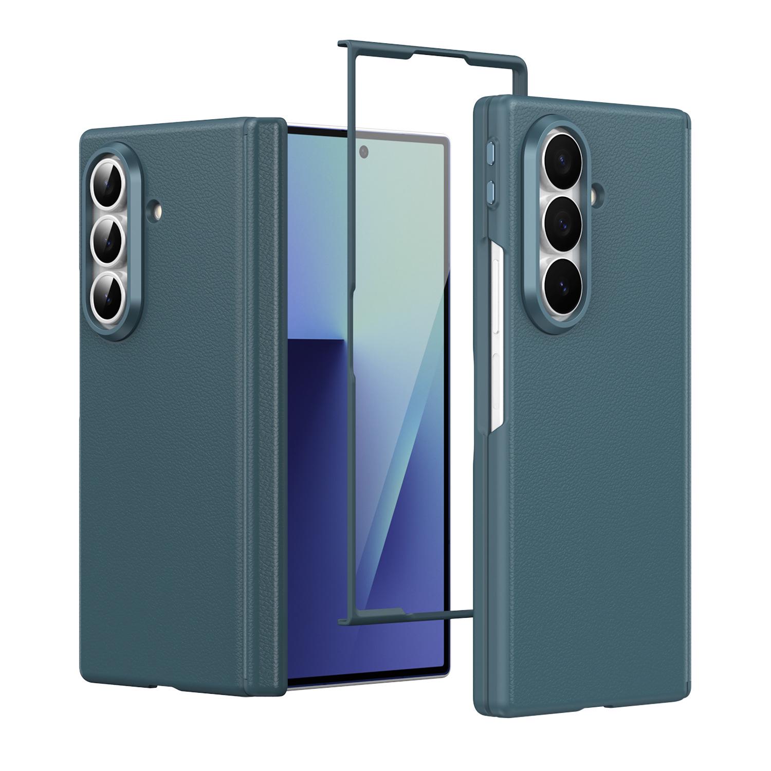 

Сумісний шкіряний чохол для Samsung Z Fold - Складаний, магнітний захисний чохол для Z Fold 5/6/7 Fold6 зелений