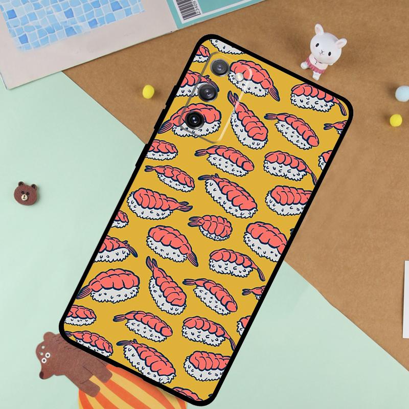 Essen Sushi Weiche Hülle Für Samsung Galaxy S25 Ultra S9 S10 S20 FE S21 S22 S23 Plus S24 Ultra Funda Abdeckung