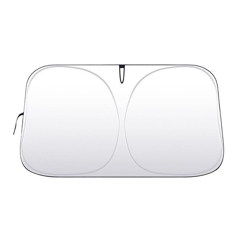Silver-Coated Anti-Glare Car Sunshade Umbrella for Front and Side Windows.