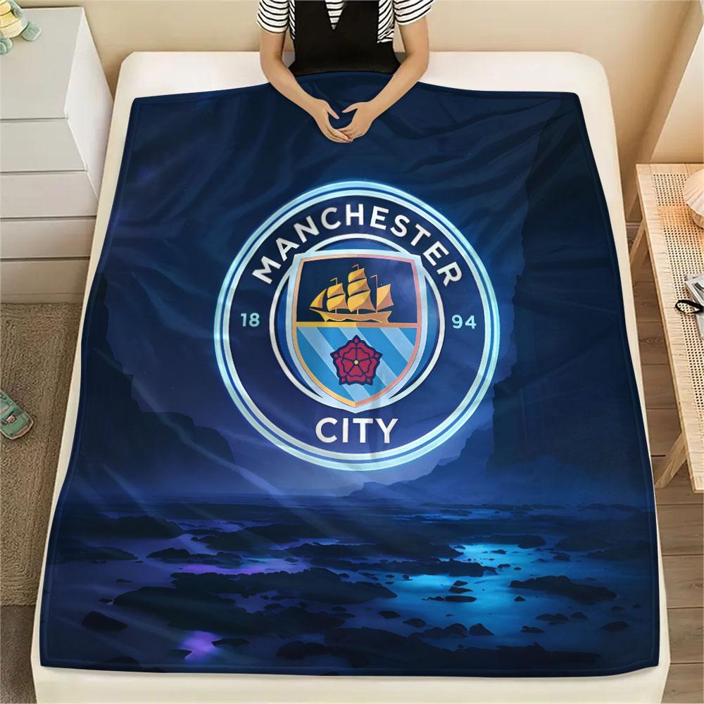 Couverture MCFC Chaleureuse, Haute qualité Confortable pour Toutes les Saisons, Décoration d'Intérieur, Chaleur et Confort