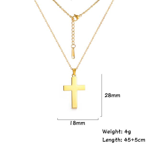 Cazador Jesus Kreuz Hohl Anhänger Halsketten für Damen Herren Christliches Choker Großhandel Edelstahl Schmuck Geburtstagsgeschenke