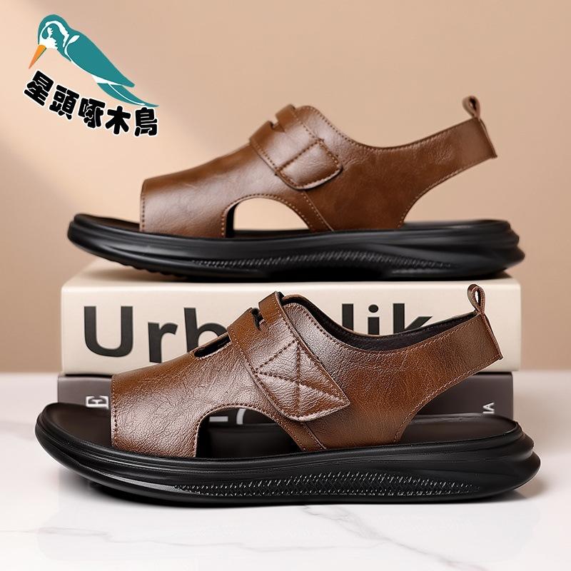 

Star-headed woodpecker sandals men s summer 2025 new casual soft-soled beach shoes trendy outer sandals 44