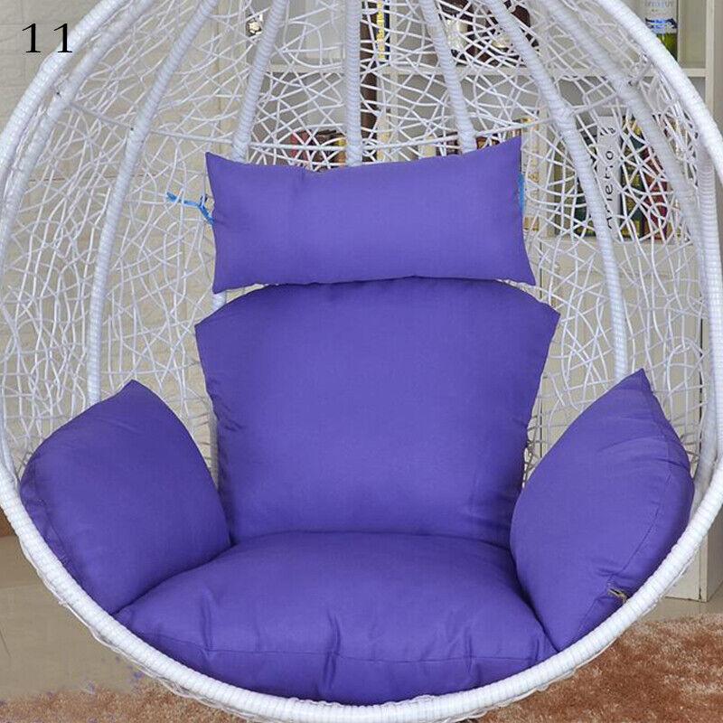 Hanging Swing Egg Chair Cushion Cover Patio Large Round Papasan Pad Detachable Garden Lounger Cushion Cover  (No Filling)