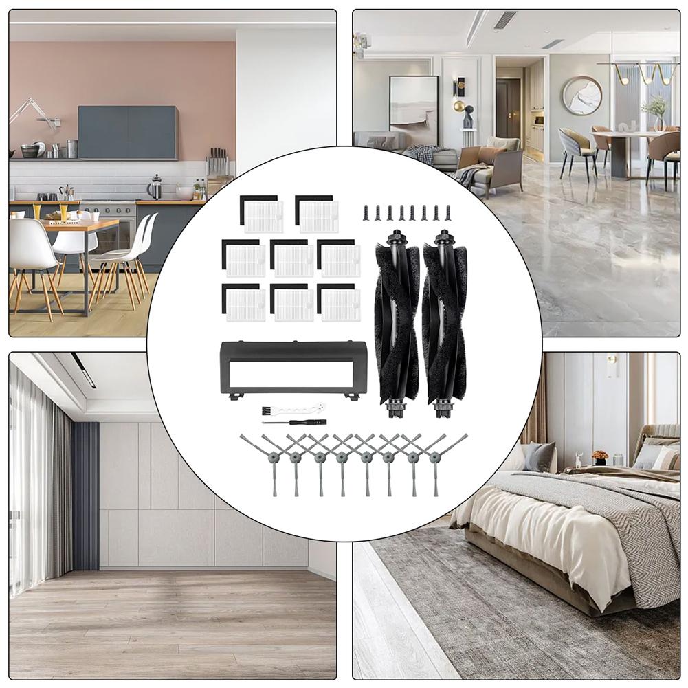 Roller Brushes Side Brushes With Main Brush Guard Cover HEPA Filters Screwdriver Parts For Eufy L60 & L50 Series Vacuum Cleaner