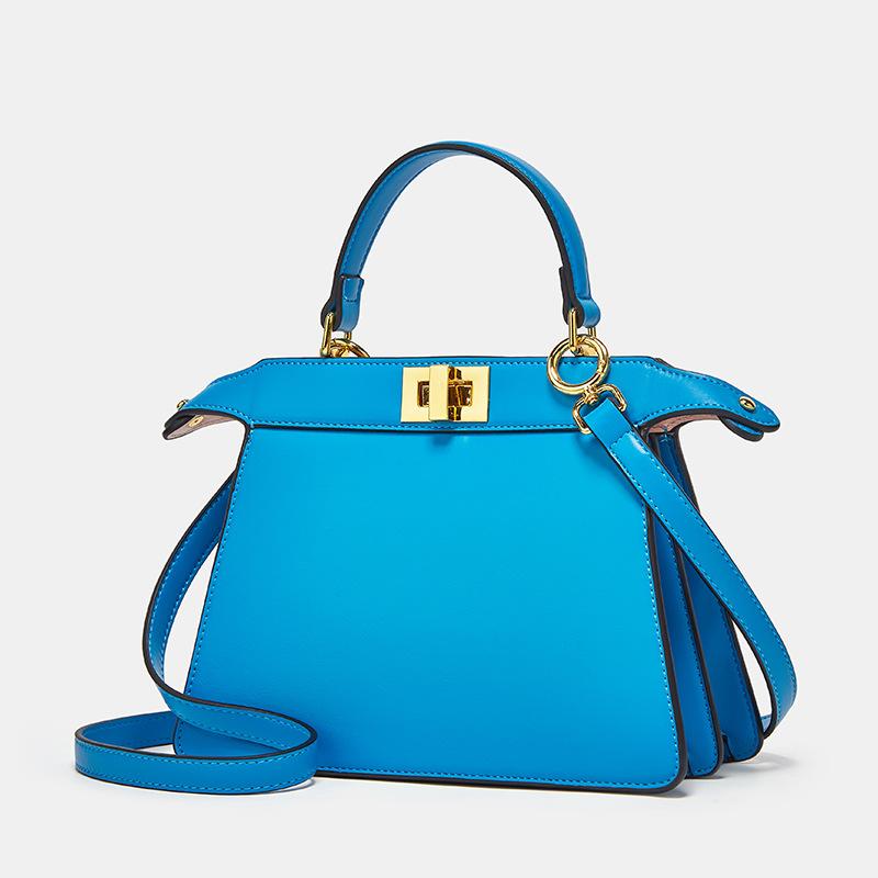 French-style women's bag 2024 summer new model Kelly bag, high-quality cowhide accordion bag, crossbody, shoulder, and handbag for women