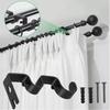 3 Sets Curtain Rod Hook Holder Iron Bracket Universal Design Home Decoration for Bedroom