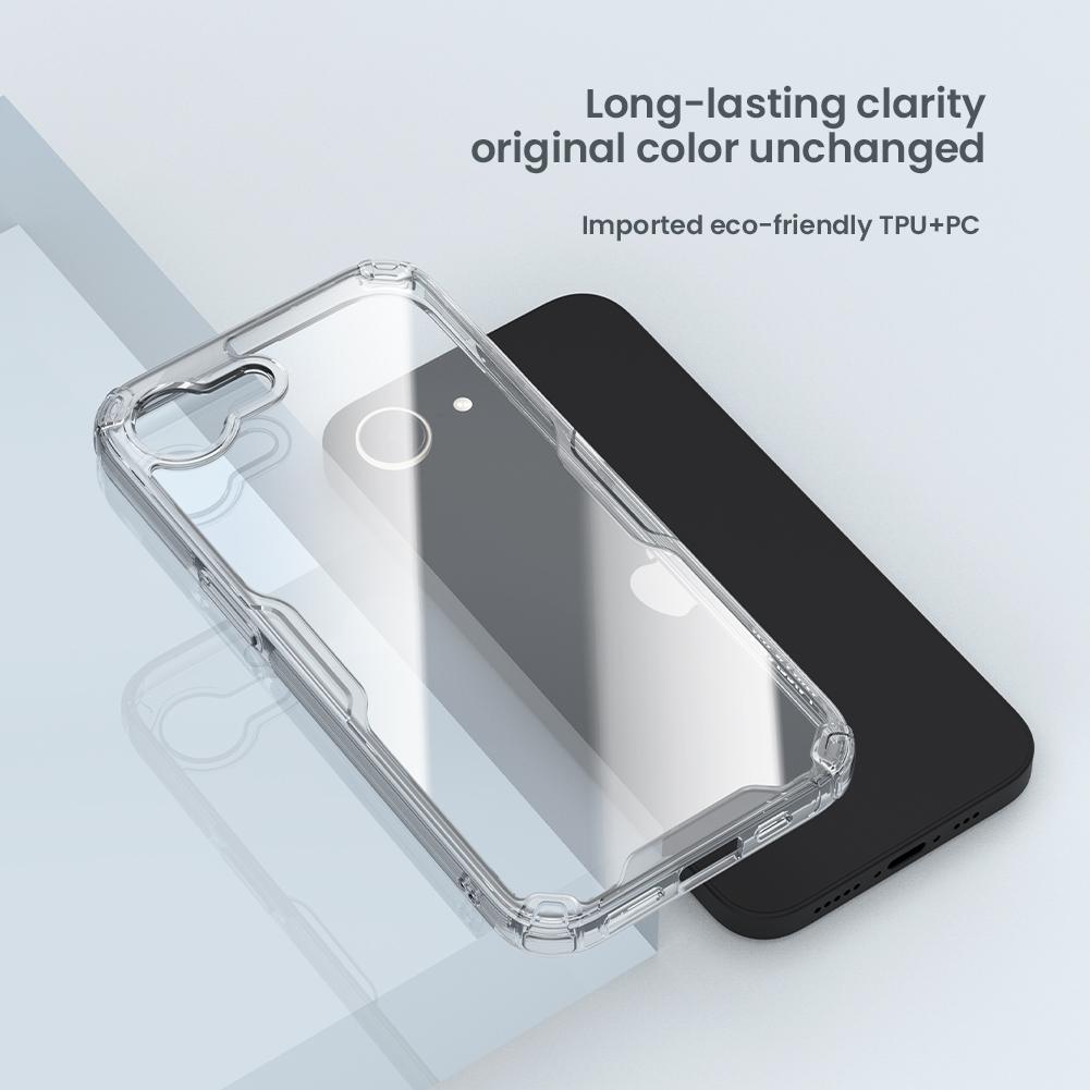 Nillkin For iPhone 16e Case Nature TPU Pro Transparent Soft Silicon Cover Clear Case