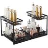 2-Tier Wire Pull Out Cabinet Under Sink Basket Organizer 10.7"x14.2" 2PCS