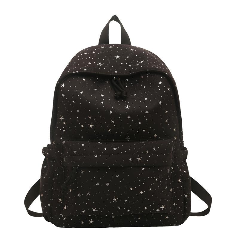 Schoolbag Casual Star Backpack for Women, Large Capacity, Japanese Fresh Schoolbag, New Simple Fashion Commuter Backpack
