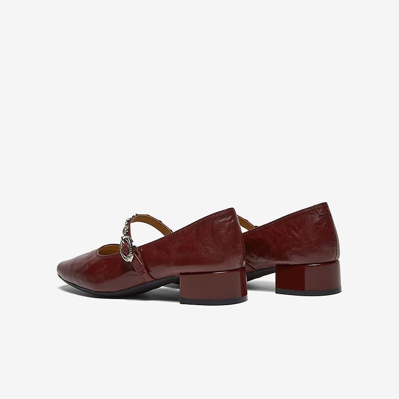 BASTO French Style Lambskin Mary Jane Shoes for Women