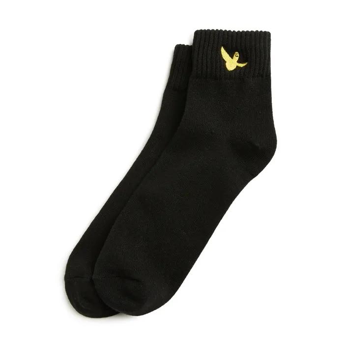 Angel Wappen Ankle Socks 3-Pack - BLACK