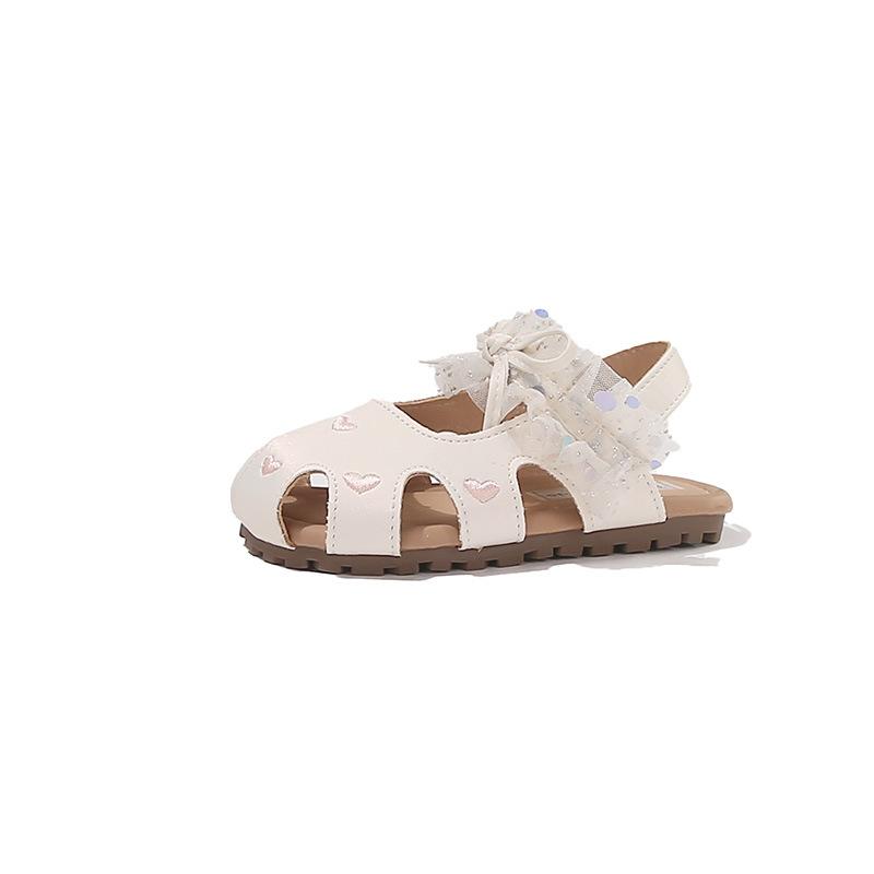 

New Style Shoes - Girls Flip-flops with Soft Soles for Sandy Beaches 25 бежевий