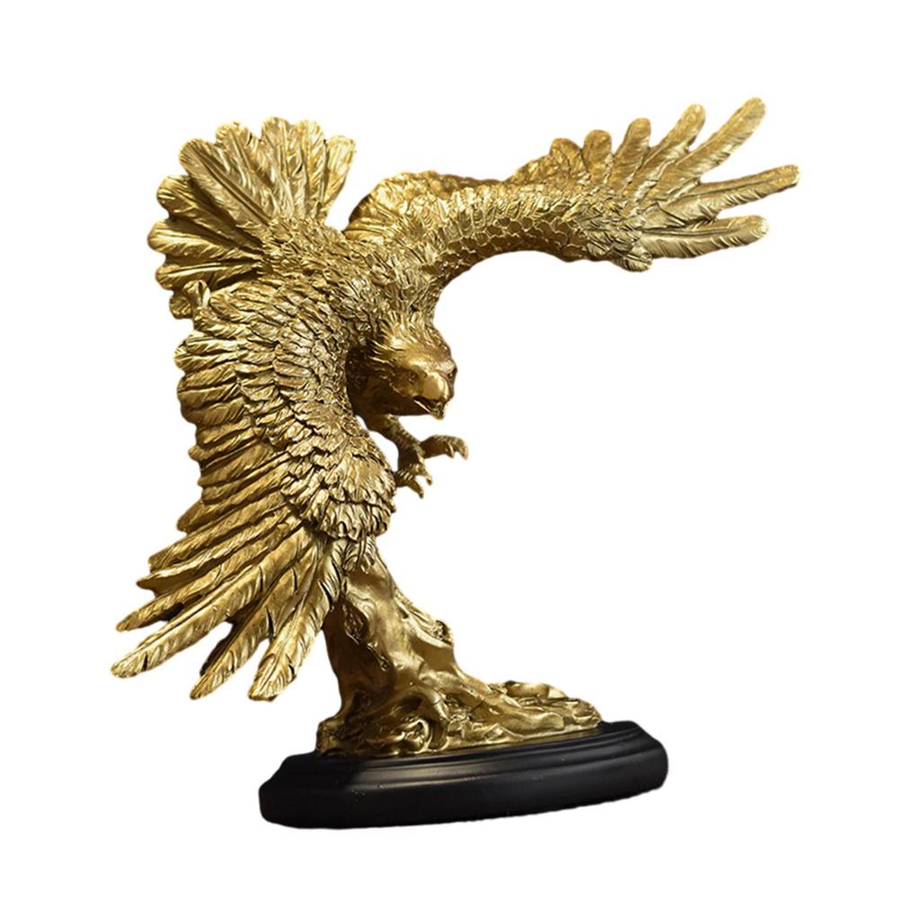 Eagle Statue Creative Collectible Art Indoor Gift Feng Shui Figurine for Office Cabinet Bookshelf Table Centerpieces Hallway