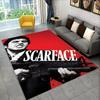 Film Scarface Tony 3D Tisk Koberce Velký, Koberec pro Obývací Pokoj Ložnici Pohovku Rohožka Dekor, Dětská Hrací Protiskluzová Podložka na Podlahu
