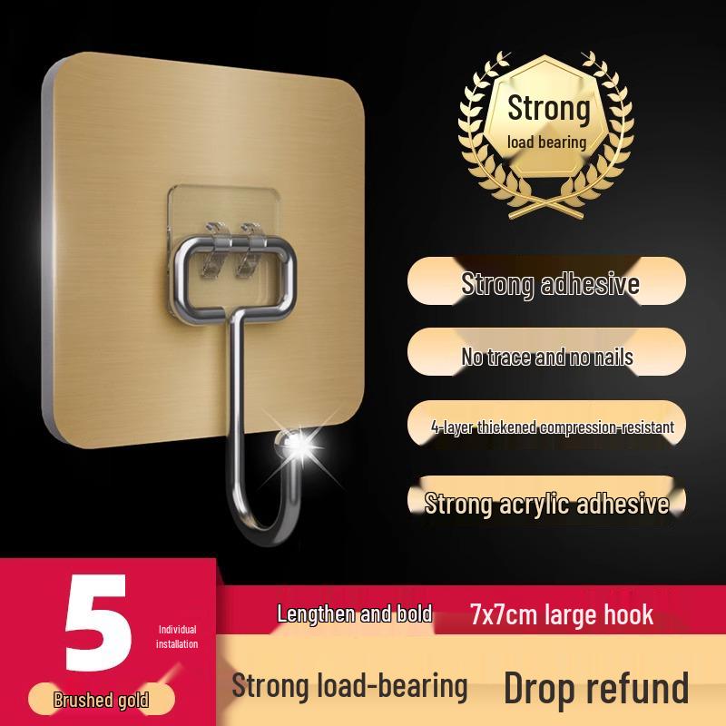 Strong Adhesive Transparent Wall Hook, No-Drilling, Traceless, Load-Bearing Kitchen Hook