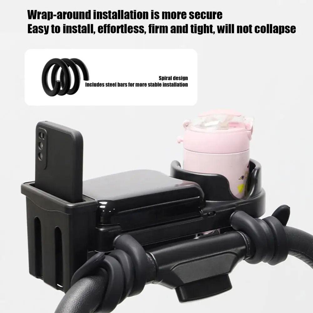 Detachable Phone Rack 3 In 1 Stroller Snack Tray Toddler Pushchair Rack Baby Mealtime