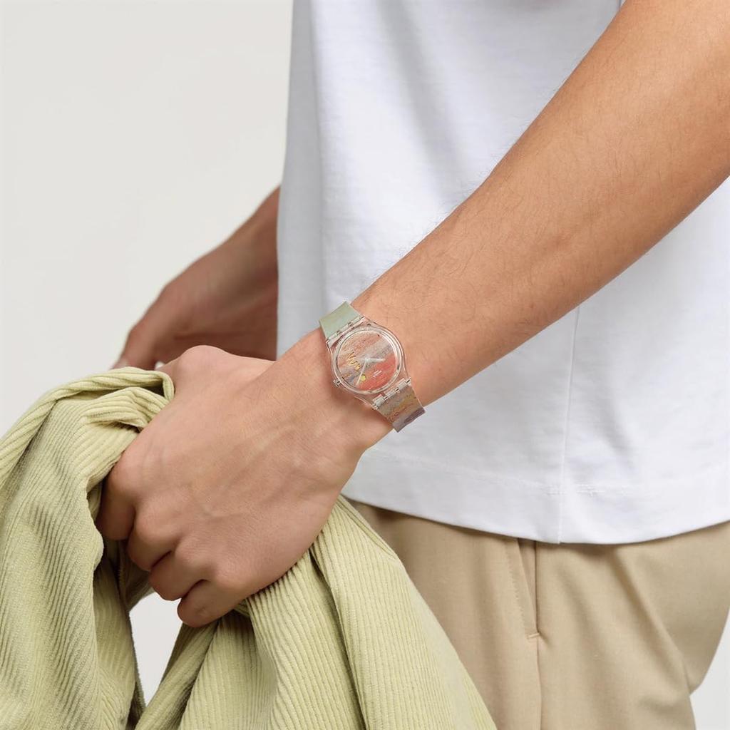 [Swatch] SWATCH Watch 34mm TURNER'S SCARLET SUNSET SO28Z700 Sunset Art Collaboration [Domestic Genuine Product]