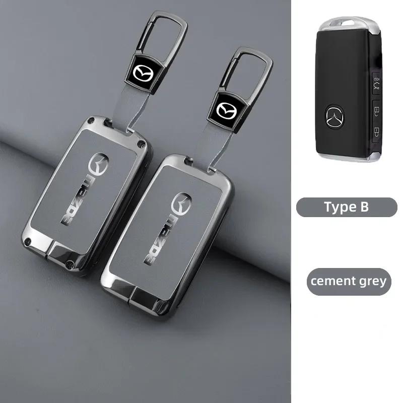 Zinc Alloy Car Key Holder for Mazda 3 5 6 SKYACTIV Axela Atenza CX30 CX5 CX8 CX9 MX5 RX8 RX7 BT50 MPV Key Case Cover Accessories FF16 l1
