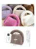 Gisele Boa Small Mini Fluffy Mouton Wool Handbag/Tote Bag, Tote, Fall/Winter, Bag, Bag, Women's (Beige)