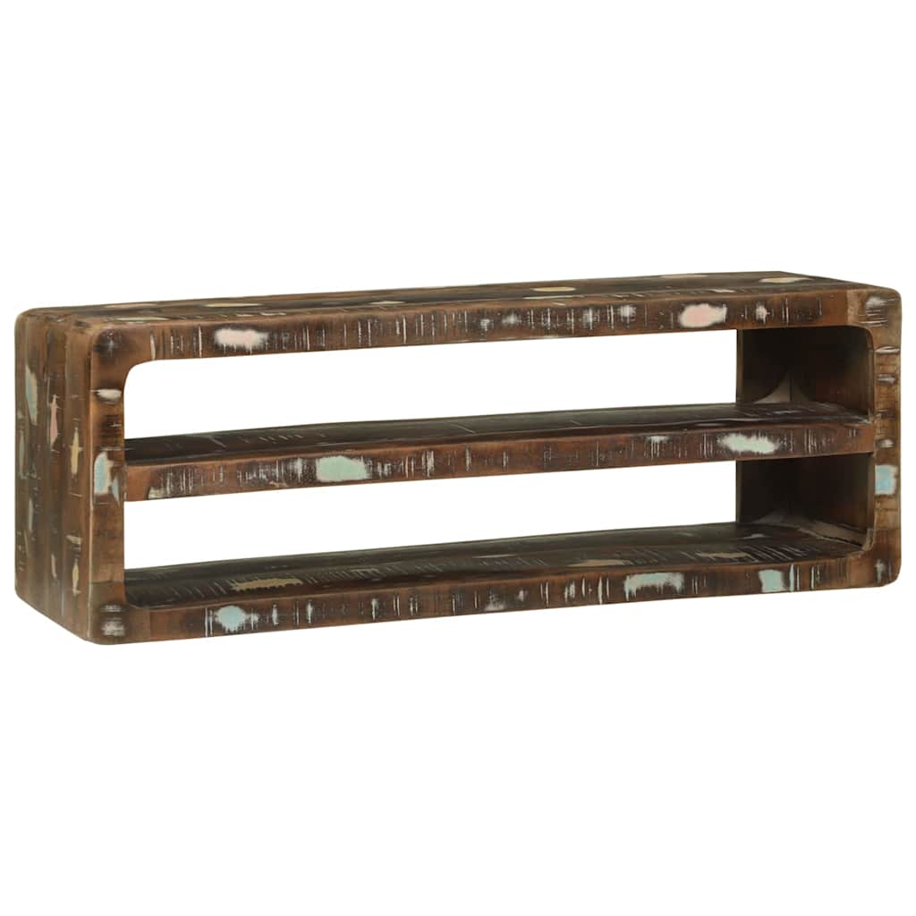 TV Cabinet Multicolored 100 X 32 X 36 Cm Solid Reclaimed Wood