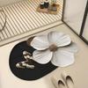 New French Light Luxury Camellia Special-shaped Diatom Mud Floor Mat Bathroom Toilet Absorbent Floor Mat