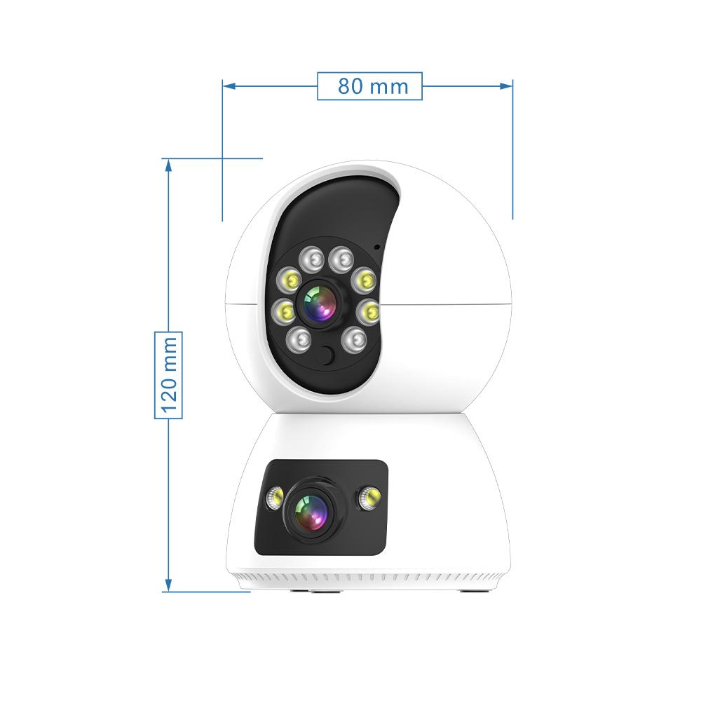 Dual Lens Security Camera 2K   HD Motion Detection Automatic Tracking 2-Way Voice Monitoring Intercom Phone Remote Monitoring 1080P Security Camer