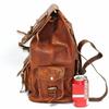 Leather Bag Vintage Backpack Genuine Rucksack Laptop Travel Men's Brown New Real