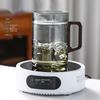 ZISIZ Large Capacity Glass Tea Cup with Integrated Filter