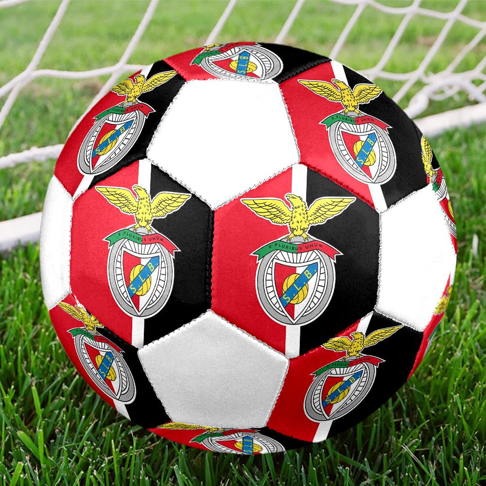 1PC As Águias Logo Size 5 Soccer Ball PrahaIndoor Soccer Ball Colorful All Ages Machine Stitched PVC Competition Ready Durable High-Bounce