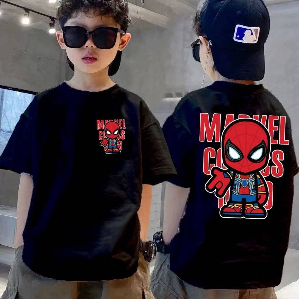 Cute Anime Fashion Children's Clothing Spider Comfortable Round Neck T-shirt