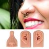 Silicone Piercing Practice Model Simulation Soft Flexible Nose Ears Model for Display Teaching