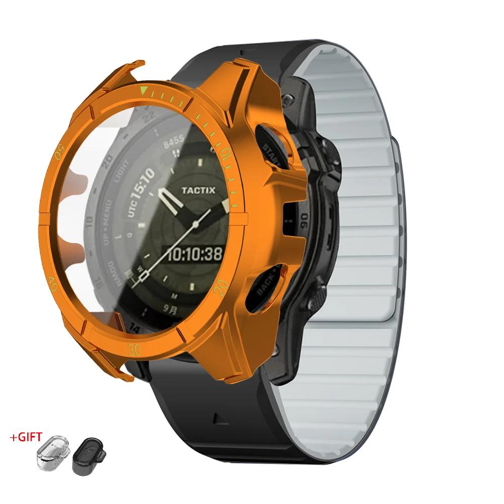 

Ремінець+Чохол Для Garmin Fenix 8 47 51мм Захисне Скло Магнітний Силіконовий Ремінець Швидкознімний Браслет Захисник Fenix8 Аксесуари Fenix 8 51mm-AMOLED