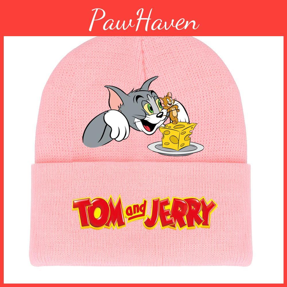 Tom Jerry And Cartoon Print Knitted Hat Hip Hop Cap Outdoor Fashion Unisex Gift