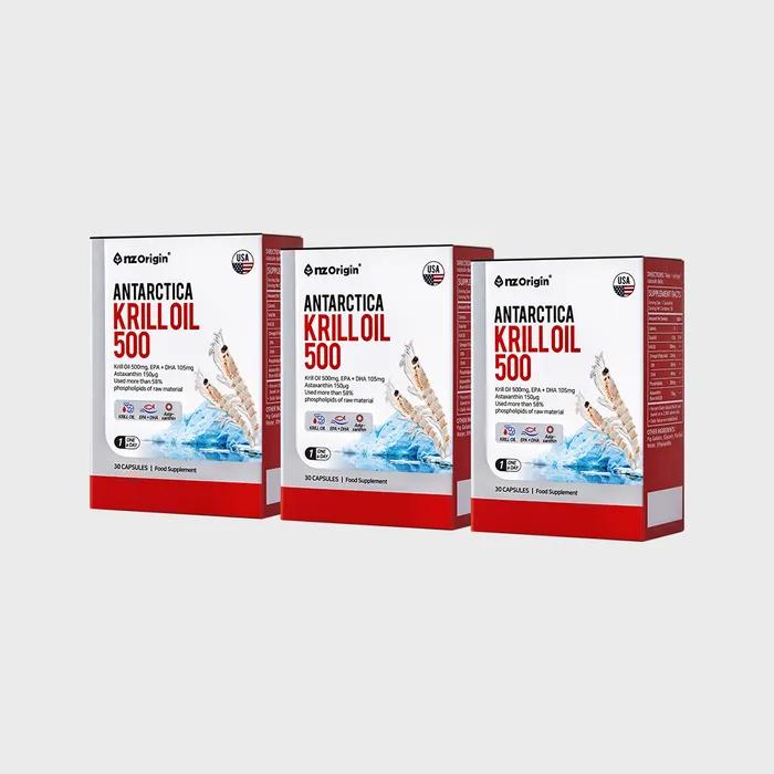

Antarctic Krill Oil 500 (30 capsules) X 3 bottles