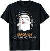 Erro 404 Fantasia Não Encontrada Camiseta Fácil de Fantasma para o Halloween