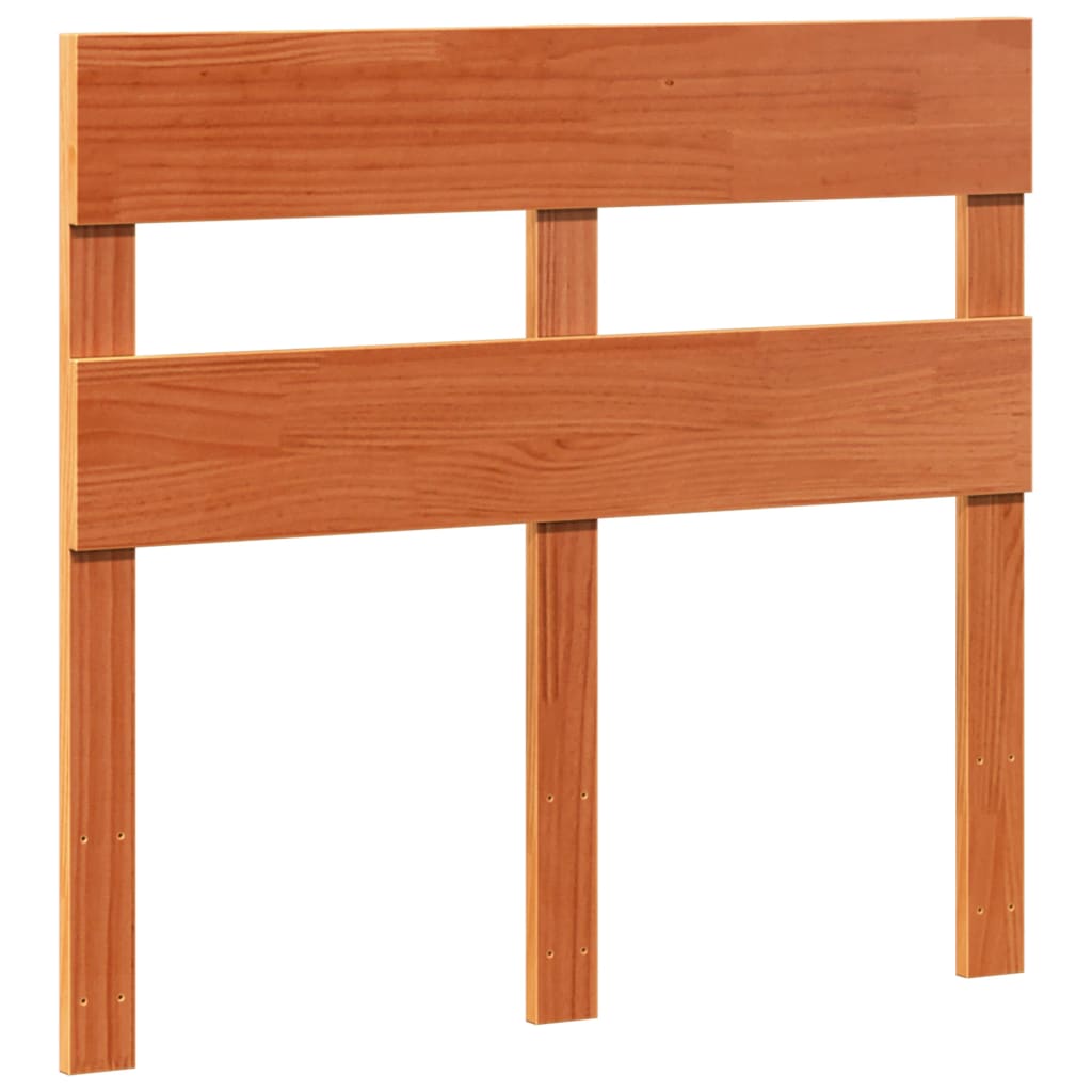 Solid Wood Bed Frame Without Mattress Wax Brown 90x190 Cm Pine Wood