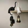 Gancio Scaffale Gatto Con Lanterna Statuetta Statua Ornamento Decorazione per Casa Camera da Letto Scrivania Luce Notturna